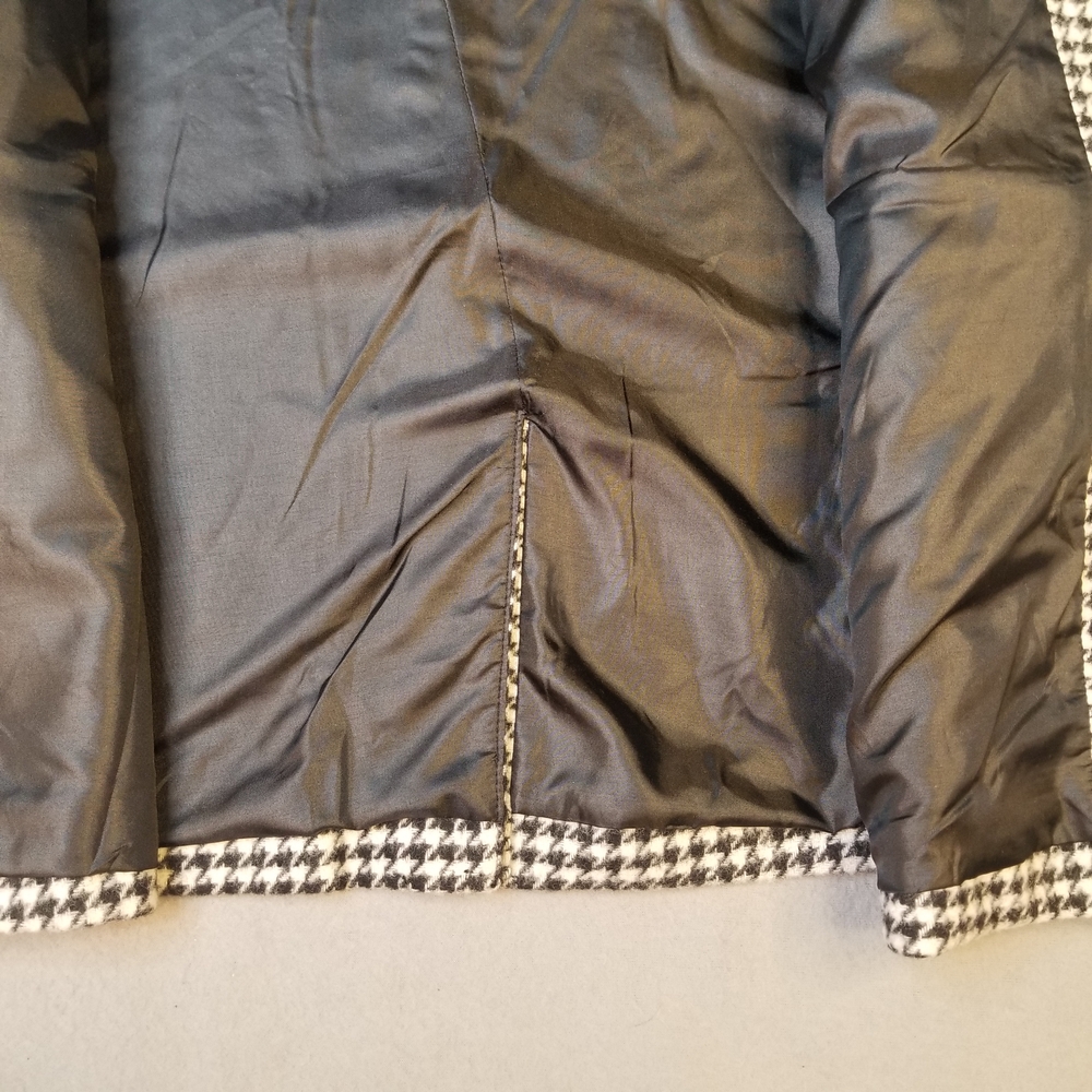 Chadwicks Wool Black and White Houndstooth Fully Lined Size 20 Women's Blazer - Picture 10 of 12